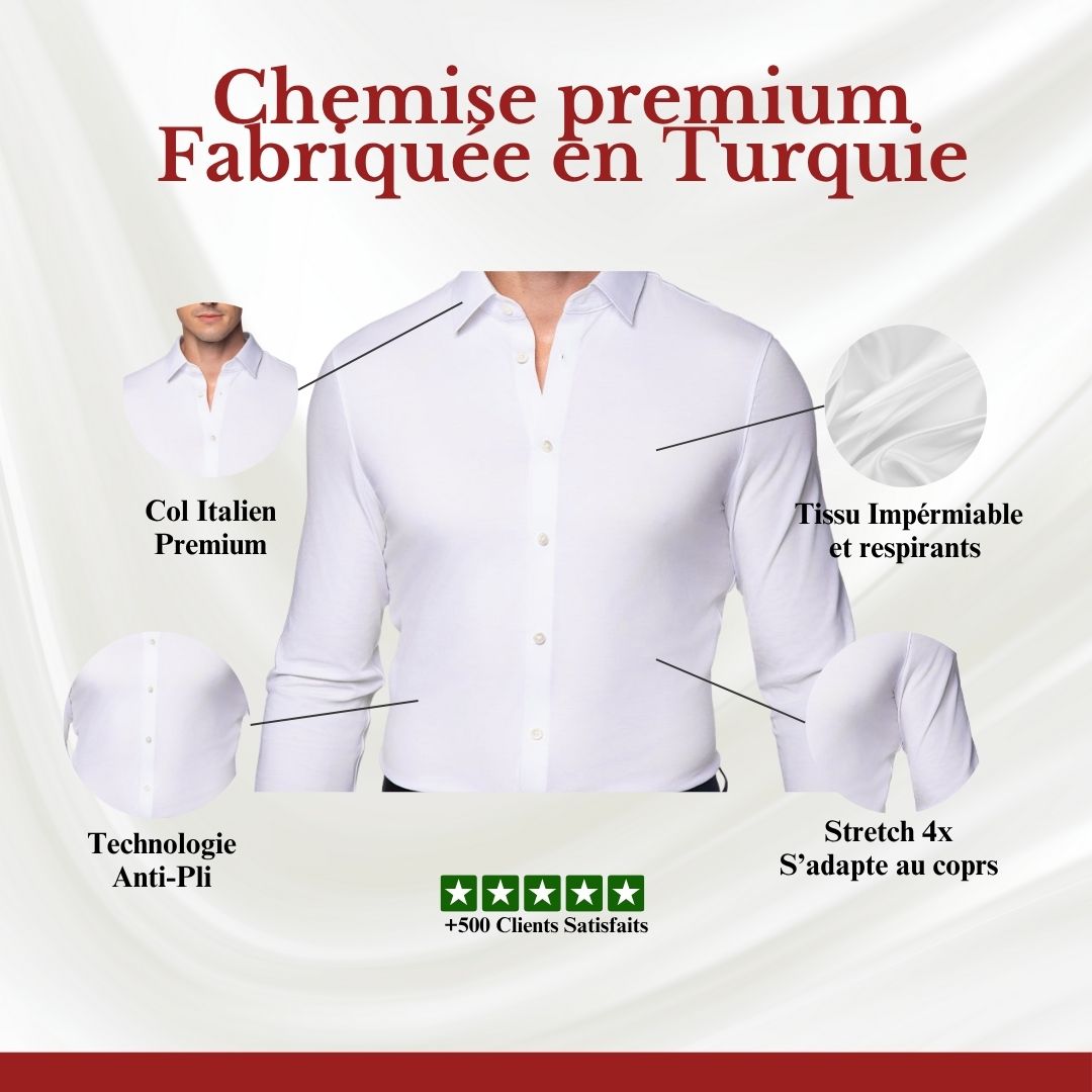 Chemise Stretch AMANY - Blanc Neige