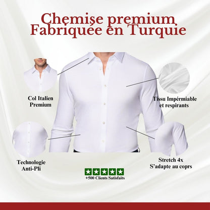 Chemise Stretch AMANY - Blanc Neige