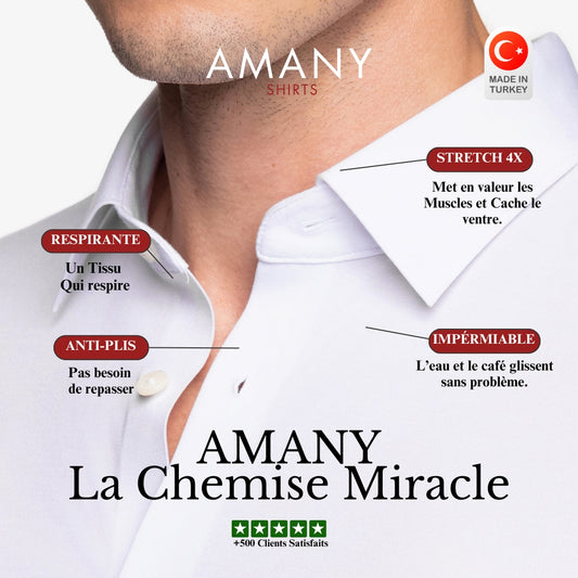 Chemise Stretch AMANY - Blanc Neige