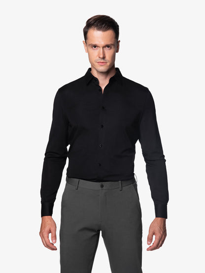 Chemise Stretch AMANY - Noir Nuit