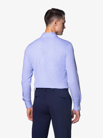 Chemise Stretch AMANY  - Bleu Rayé