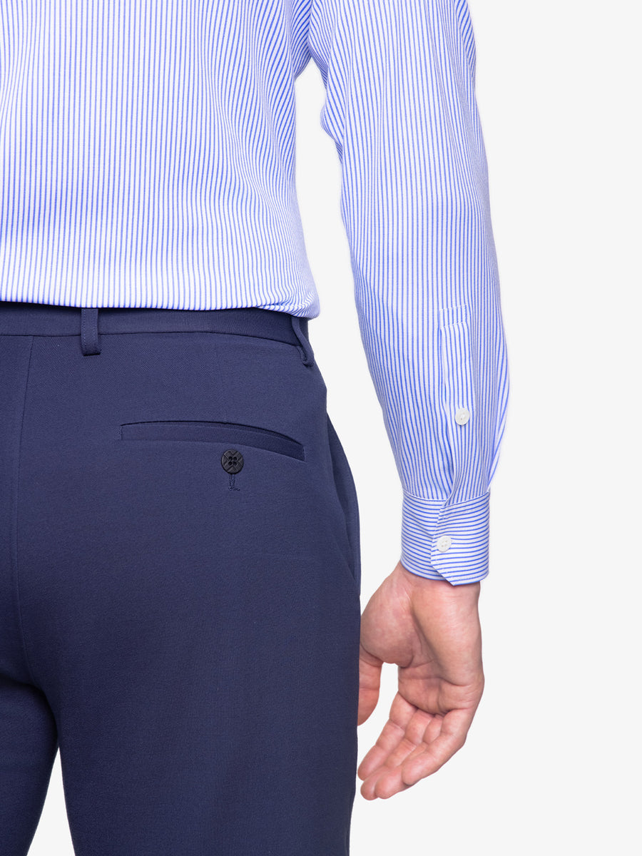 Chemise Stretch AMANY  - Bleu Rayé