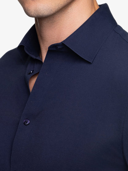 Chemise Stretch AMANY - Bleu Profond